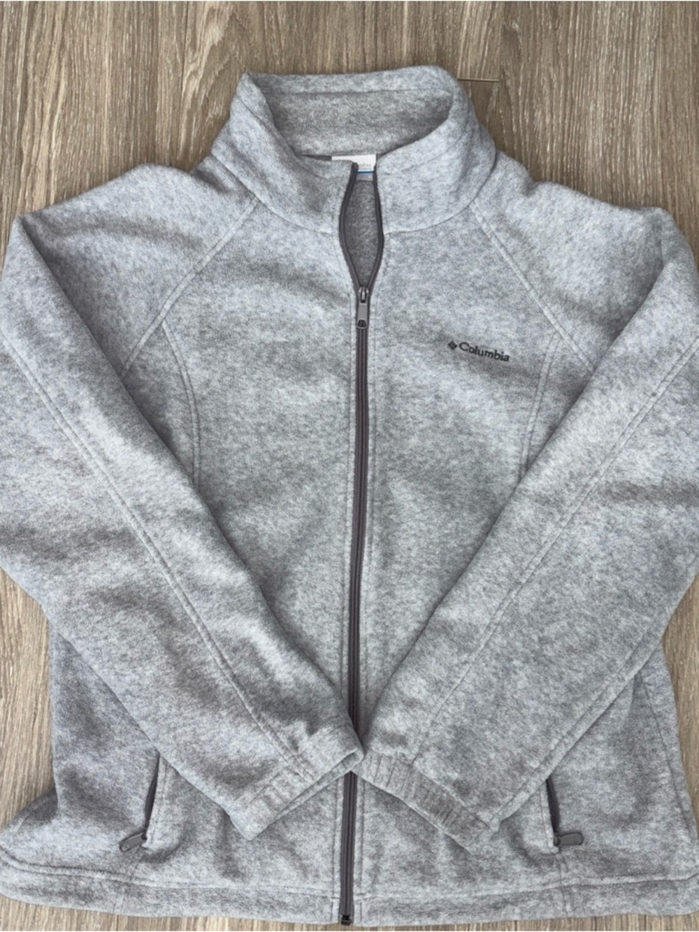 Columbia Gray Full-Zip Fleece Jacket